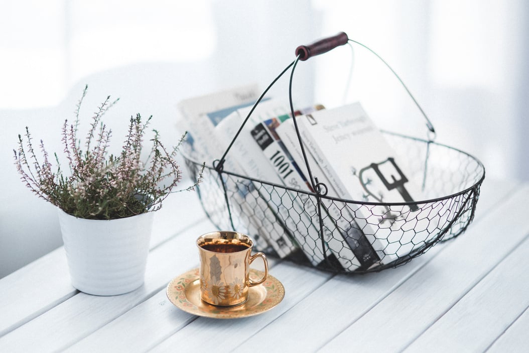 Work Desk with Books